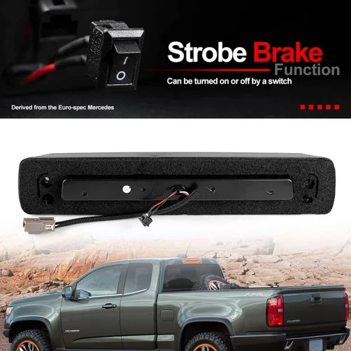 Miniatura 4 de Tercera luz de freno LED de repuesto para camioneta Chevy Colorado GMC Canyon 2015-2023, color rojo, estroboscópico, trasero, tercer centro