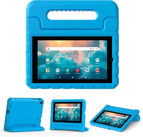 Miniatura 10 de Funda para tablet Walmart Onn de 7 pulgadas Gen 4 2024 Modelo: 100135924, peso ligero, a prueba de golpes, duradero, con soporte de mango Negro