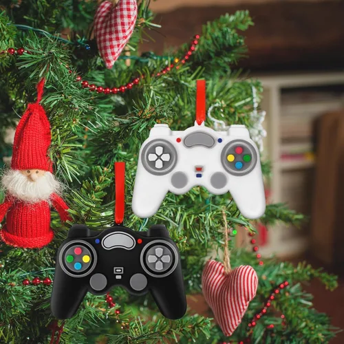 Miniatura 5 de 2025 Adornos de Navidad de videojuegos Adornos personalizados de controlador de videojuegos para amantes de los juegos, adorno de árbol de Navidad
