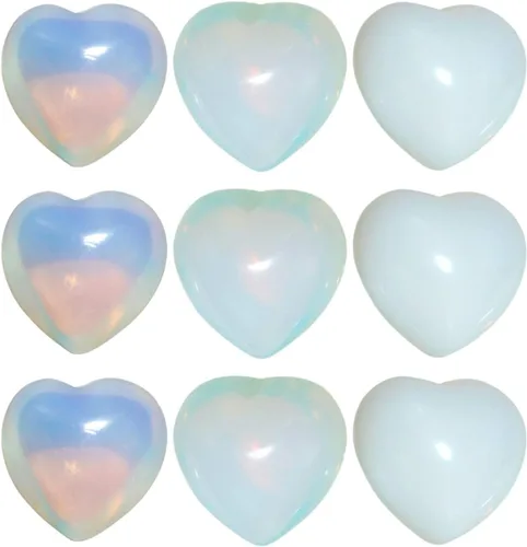 Miniatura 7 de TUMBEELLUWA Piedras curativas talladas en forma de corazón soplo de cristal para chacras y reiki, paquete de 15, cuarzo rosa, 0.5 pulgadas