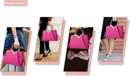 Miniatura 6 de JHVYF Monederos para mujer, bolsos de mano de moda para mujer, bolsos de mano de piel sintética con asa superior