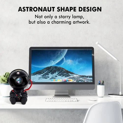 Miniatura 4 de Luz de Estrellas Nebulosa Astronauta para Niños - Proyector de galaxia para dormitorio/sala de juegos para adultos, decoración de cine en casa negro、