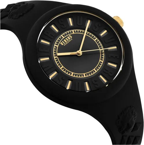 Miniatura 2 de Versus Versace Reloj de moda Fire Island para mujer. Correa de silicona ajustable y deportiva. Incluye bolsa de regalo de viaje.
