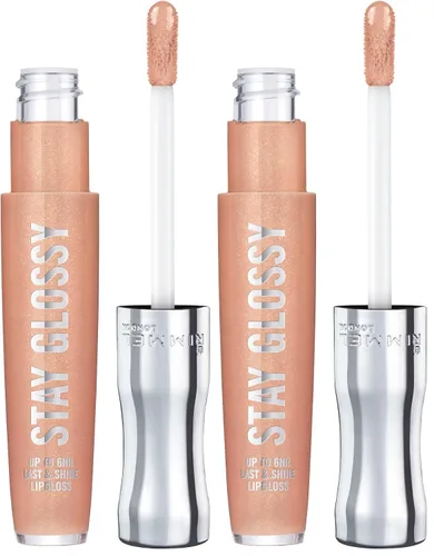Miniatura 29 de Rimmel Stay Glossy Brillo de labios - Fórmula ligera y no pegajosa para color y brillo de labios - 130 Blushing Belgraves,.18oz Belgraves sonrojados