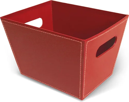 Wald Imports - Contenedores organizadores decorativos de cartón rojo - Organizadores de armario y contenedores de almacenamiento - Contenedores de