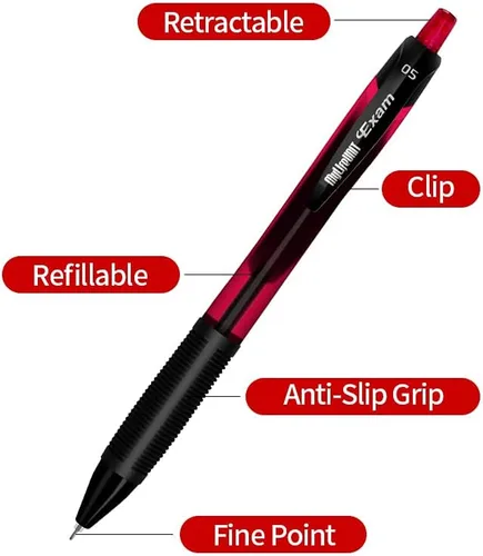 Miniatura 4 de MyLifeUNIT Bolígrafos de gel, bolígrafo de gel negro de punta fina para escritura súper suave, bolígrafos retráctiles de 0.020 in con tinta