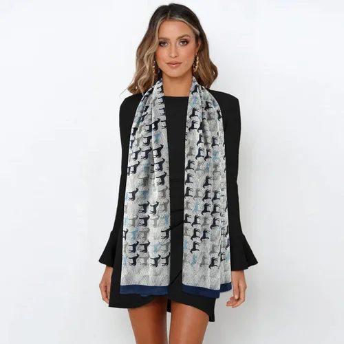 Miniatura 4 de E-Clover Bufanda de moda para mujer, bufandas ligeras, chal para primaveraverano e invierno