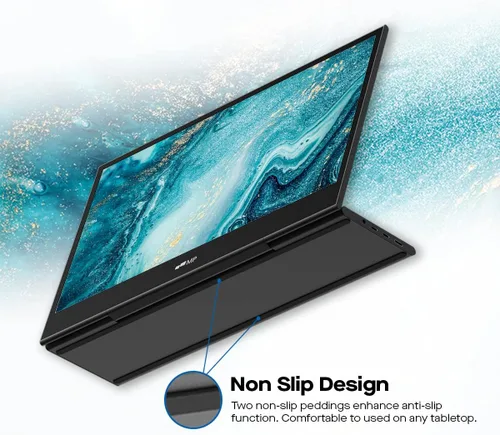Miniatura 7 de Monitor portátil Mobile Pixels Glance, monitor FHD 1080P de 16 pulgadas, monitores de viaje con altavoces duales, ajuste de inclinación