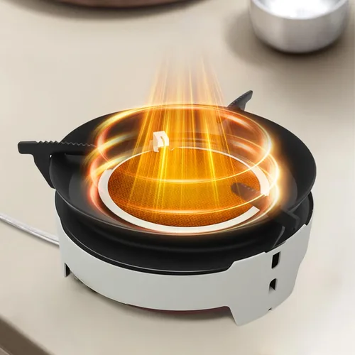 Miniatura 7 de Estufa de camping 3600W Estufa portátil para mochileros con encendido piezoeléctrico, adaptador de recipiente de combustible, estufa de gas a prueba