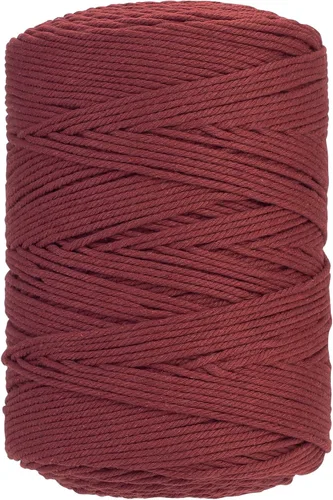 Miniatura 50 de Cuerda de macramé 4 mm x 328 yardas Natural Cuerda de algodón para macramé Cuerda de macramé colorida Cordón de algodón suave Suministros de macramé