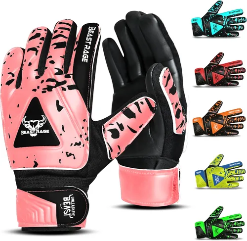 Miniatura 11 de BEAST RAGE Guantes de portero para niños con soporte de agarre, guante de fútbol juvenil, guante de fútbol para niños, guante de fútbol para niños