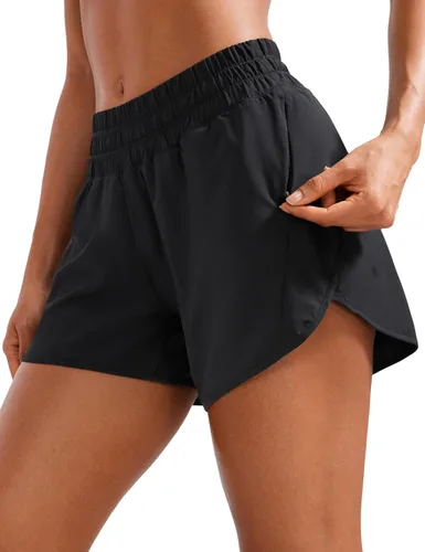 Miniatura 17 de CRZ YOGA Dolphin - Pantalones cortos deportivos para mujer de 5 pulgadas, cintura media, secado rápido, para correr, entrenamiento, gimnasio, pista
