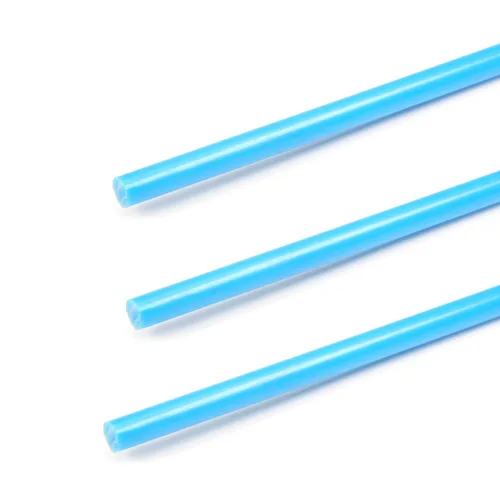 Aicosineg Varilla redonda de plástico de polioximetileno barras de ingeniería sólido POM Stick azul 0.24 x 39.37 pulgadas (D x L) 3 piezas