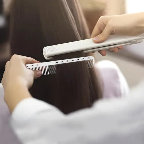 Miniatura 5 de Juego de 3 peines de peluquería de fibra de carbono, peine de corte fino para hombres y mujeres, resistente al calor, negro, gris, blanco