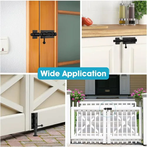 Miniatura 8 de Cierre de puerta de perno deslizante, hardware de pestillo de perno de barril, cerradura de 16 cm de acero inoxidable 304 resistente y sólida