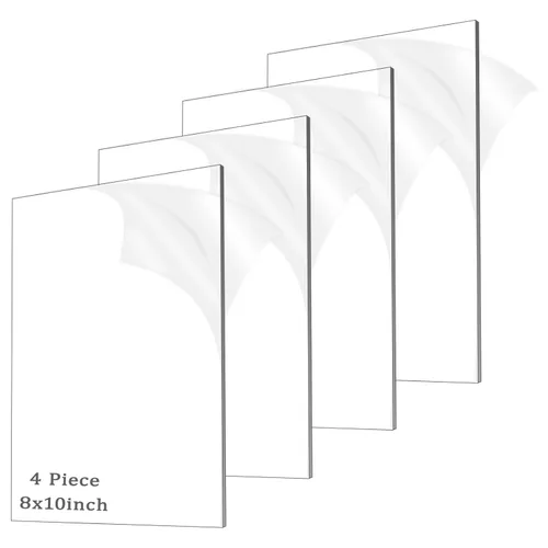 Miniatura 11 de 2 piezas de hojas de acrílico de 1/8" de espesor (3mm) de plexiglás transparente fundido de 12” x 16” con papel protector para letreros, proyectos