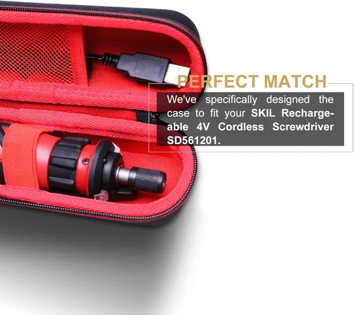 Miniatura 2 de LTGEM - Funda rígida para SKIL SD561201 destornillador inalámbrico recargable de 4 V, bolsa de transporte protectora de viaje (solo estuche)