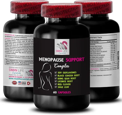 Suplementos de menopausia para mujeres: alivio de la menopausia para sofocos, complejo de apoyo de la menopausia, fruta de castaño, sudores