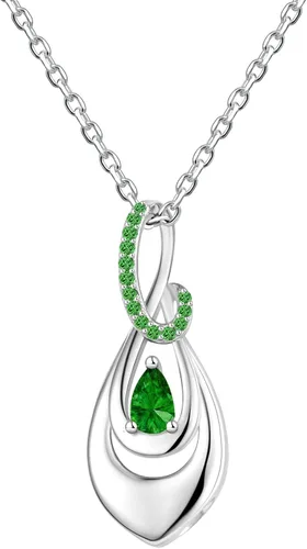 Collar de ceniza de plata de ley 925, colgante conmemorativo de lágrima de circonita cúbica, collar de urna infinita para cenizas para mujer,