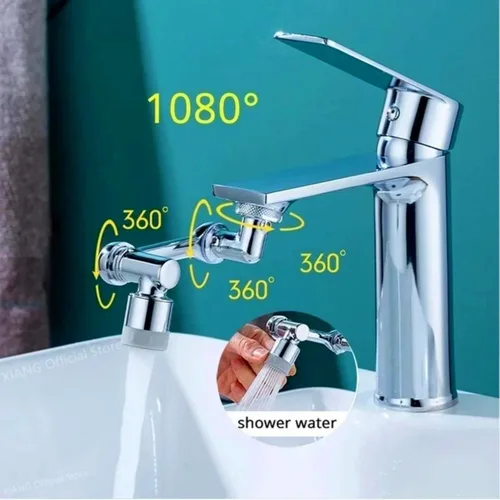 Miniatura 6 de Grifo de brazo robótico giratorio de 1080° – Modelo universal: grifo de filtro de salpicaduras, adaptador de boquilla de agua de brazo robótico
