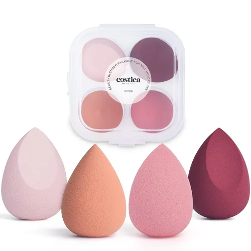 Miniatura 14 de COSTICA - Juego de esponjas de maquillaje, esponja de belleza, licuadora de maquillaje impecable para líquidos, multicolor, 4 piezas, serie