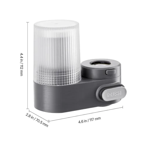 Miniatura 8 de Happybuy Grifo - Filtro de agua de montaje, purificador de agua vertical para fregadero, filtro de fibra de carbono certificado NSF, elimina