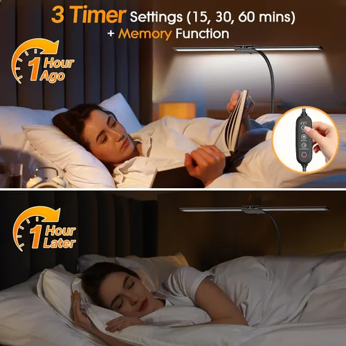 Miniatura 7 de Syrinx - Lámpara de escritorio LED para oficina en casa, lámpara de escritorio de arquitecto con abrazadera, control por gestos/cable, luz