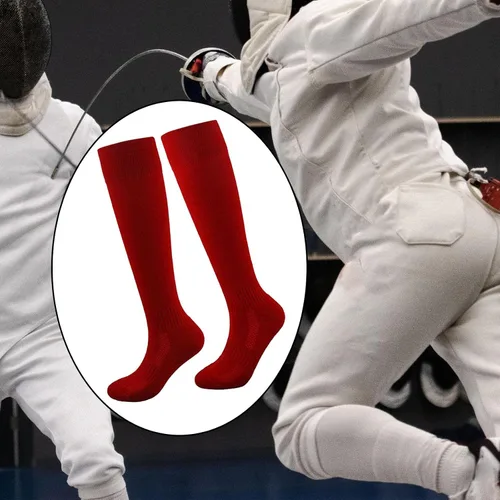 Miniatura 2 de Fancyes Calcetines de esgrima transpirables para absorción de sudor, equipo de esgrima, cómodos, atléticos, unisex, para juego de lámina de espada