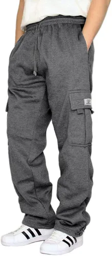 JMIERR Pantalones deportivos tipo cargo para hombre, estilo casual, con cordón, holgados, anchos y rectos, con 5 bolsillos