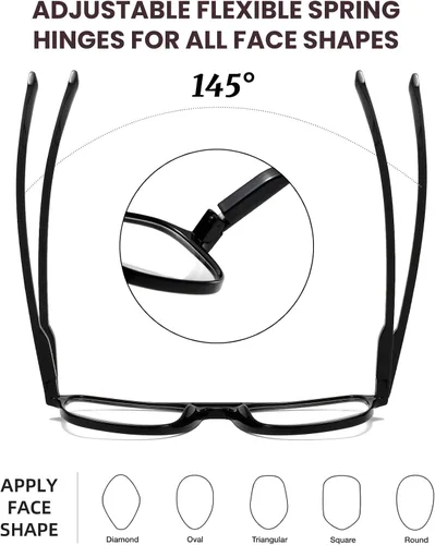 Miniatura 5 de Gafas de lectura de aviador para mujeres, hombres y hombres, bloqueo de luz azul, para lectura de computadora, estilo polit, gafas de moda