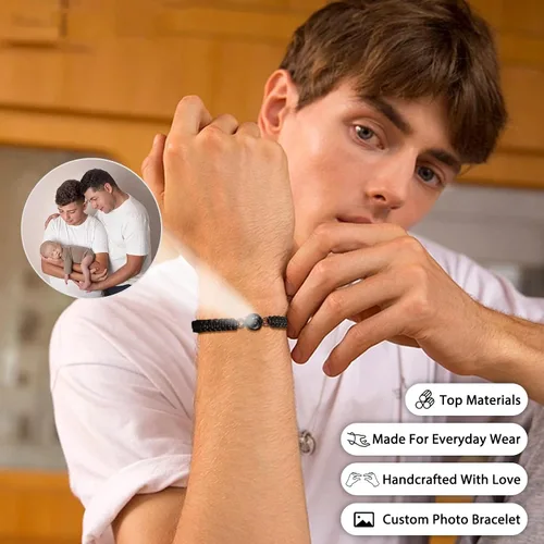 Miniatura 6 de Pulseras personalizadas con fotos, pulsera de proyección con imagen en el interior, pulsera con imagen personalizada, regalo conmemorativo