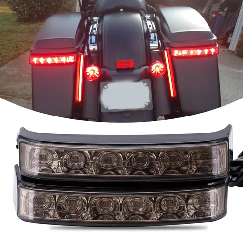Miniatura 2 de JMTBNO - Lámpara LED para alforjas traseras de motocicleta, para Touring Street Road Glide CVO Electra Glide Ultra Classic Ultra Limited CVO