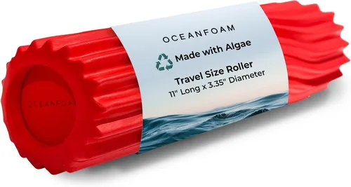 Miniatura 12 de Oceanfoam Ripple - Rodillo de espuma de viaje (11" x 3.35") Mini rodillo de espuma firme para terapia física, masaje de tejido profundo, dolor