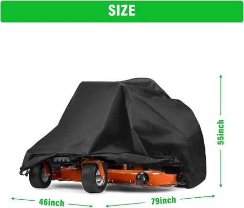 Miniatura 2 de Cubierta para cortacésped de giro cero, ajuste universal 210D, impermeable, UV, resistente al polvo y al viento para protección al aire libre
