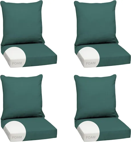 Miniatura 129 de Arden Outdoor Deep Seat Cushion Set, 24 x 24 pulgadas, Cojín para patio resistente al clima, a la lluvia y a la decoloración para silla, sofá y sofá