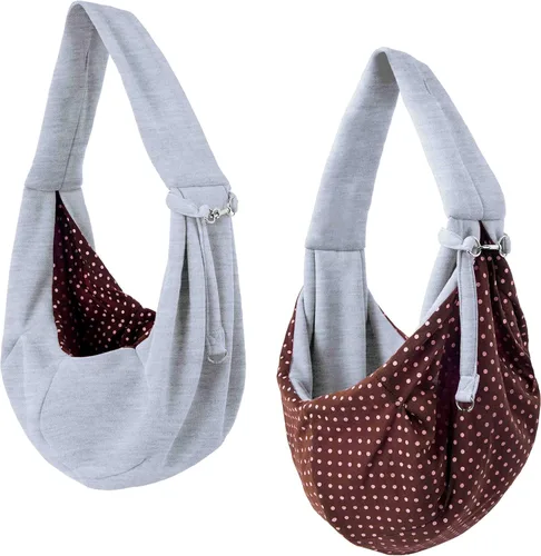 Transportín para perros y gatos iPrimio manos libres, bolsa de transporte reversible Papoose Súper bolsa blanda y contenedor. Gran transportín para