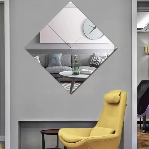 Miniatura 8 de Azulejos de espejo de pared, 8 x 8 x 4 unidades, azulejos de longitud completa, cuerpo completo flexible para dormitorio, sala de estar, espejos