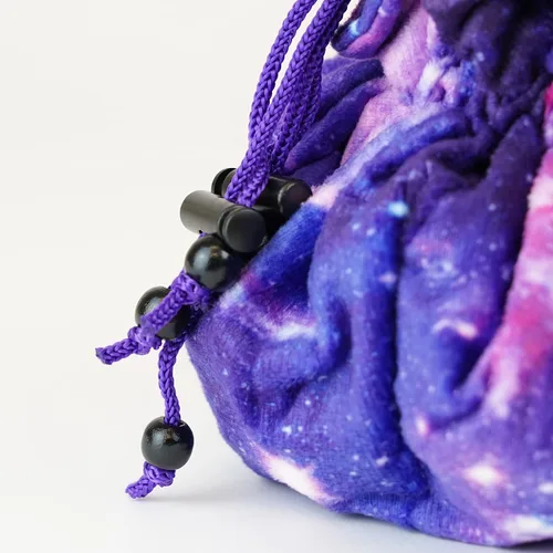 Miniatura 4 de FanRoll Velvet Compartment Dice Bag with Pockets: Nebula, Role Playing Game Dice Accessories for Dungeons and Dragons