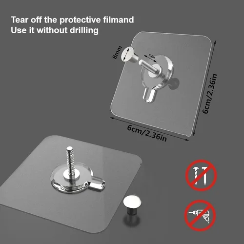 Miniatura 2 de 14 Piezas de Percheros para Fotos Sin Clavos, Percheros de Pared Sin Clavos, Ganchos Adhesivos de Pared Comando para Colgar Fotos Adecuados