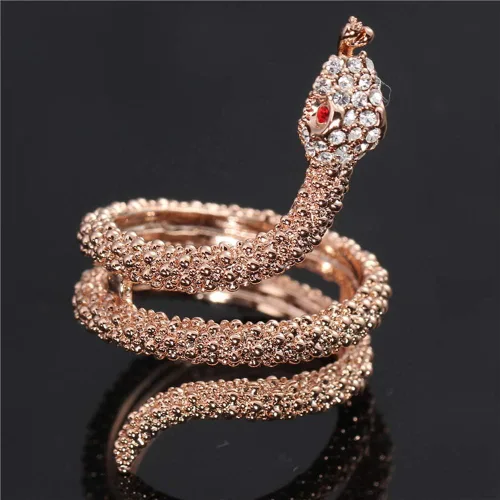 Miniatura 2 de Anillo de serpiente para mujer, anillo de serpiente, anillos de serpiente a la moda, anillos de animales lindos