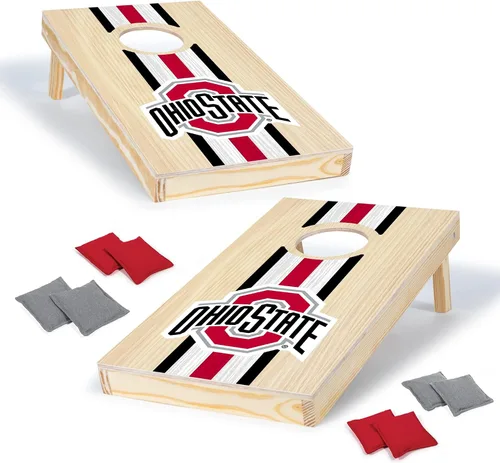 Miniatura 16 de Wild Sports College - Juego de cornhole de madera maciza de 1 x 2 pies con impresión directa HD gráficos del equipo, tamaño de viaje