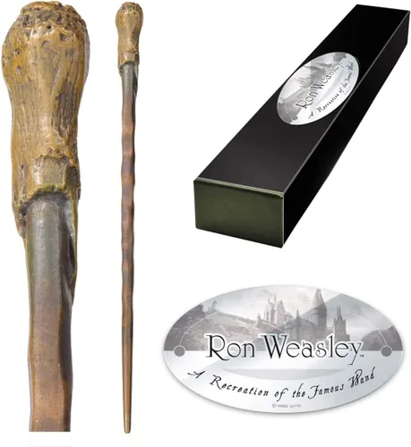 Miniatura 2 de The Noble Collection - Varita de personaje de Ron Weasley - Varita del mundo mágico de 14 pulgadas (14.2 in) con etiqueta de nombre - Juego