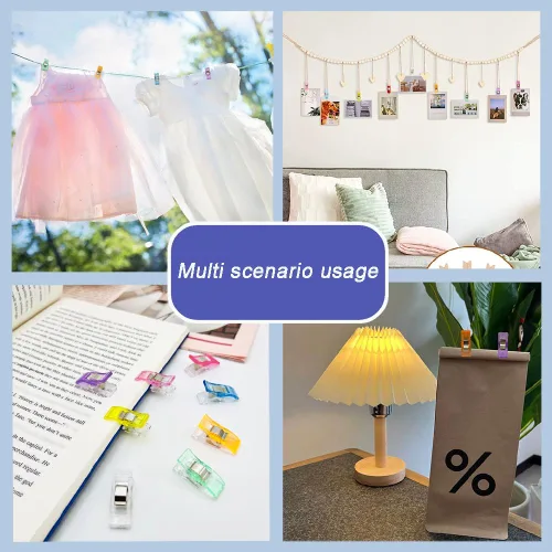 Miniatura 5 de 500 Piezas Clips Multiusos para Acolchado Clips de Costura Premium para Tela y Acolchado, Clips de Plástico para Manualidades, Clips de Edredón 500