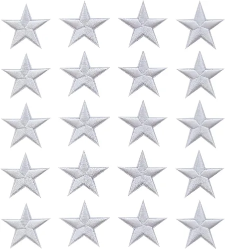 Miniatura 15 de 5 parches para planchar con estrellas negras, parches bordados para ropa, chaquetas, sombreros, mochilas, jeans (3.2 pulgadas)