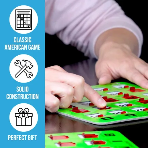 Miniatura 3 de Regal - Juego de bingo para adultos y niños, 50 tarjetas de bingo con ventanas deslizantes, tarjetas de bingo reutilizables y grandes, 1 tablero