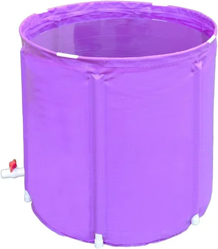 Miniatura 9 de Bañera de plástico portátil, 28 x 28 pulgadas, bañera de baño de hielo no inflable, bañera de hidromasaje plegable para adultos, espuma térmica