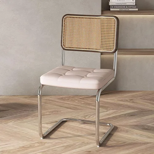 Miniatura 22 de Sillas de comedor de ratán, sillas de cocina, sillas de comedor modernas con madera maciza para cocina, sala de estar, silla de mediados de siglo