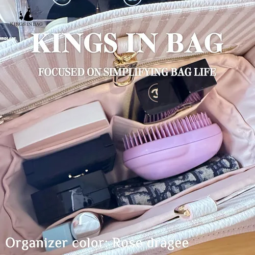Miniatura 3 de Organizador de bolso para Onthego, inserto de bolsa sedoso, moldeador de bolso ligero para mujer, múltiples bolsillos de material satinado, uso