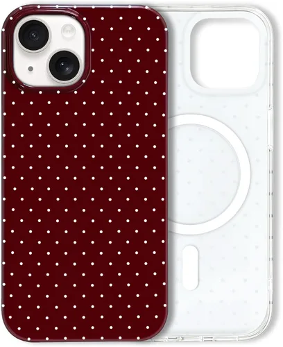 Miniatura 36 de Hython Funda para iPhone Air, diseño estético de lunares lindos, funda simple de 6.5 pulgadas, delgada, antiarañazos, parachoques de TPU suave, a