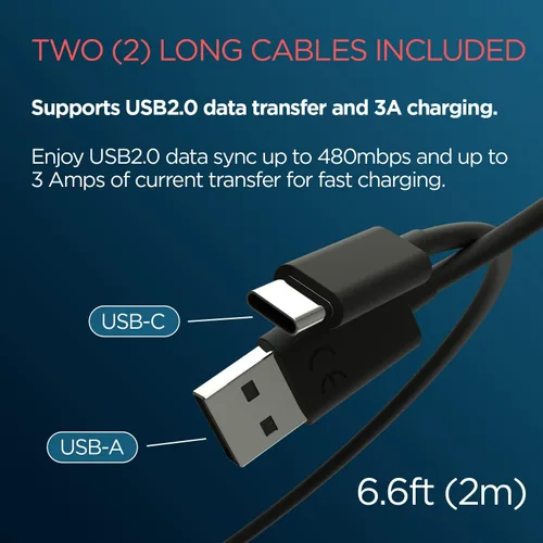 Miniatura 6 de Motorola TurboPower 20 QC3.0 Cargador con cable USB-A a USB-C de 6.6 pies para Moto G Play (2023/2024/2026), G Power (2022/2023), G 5G